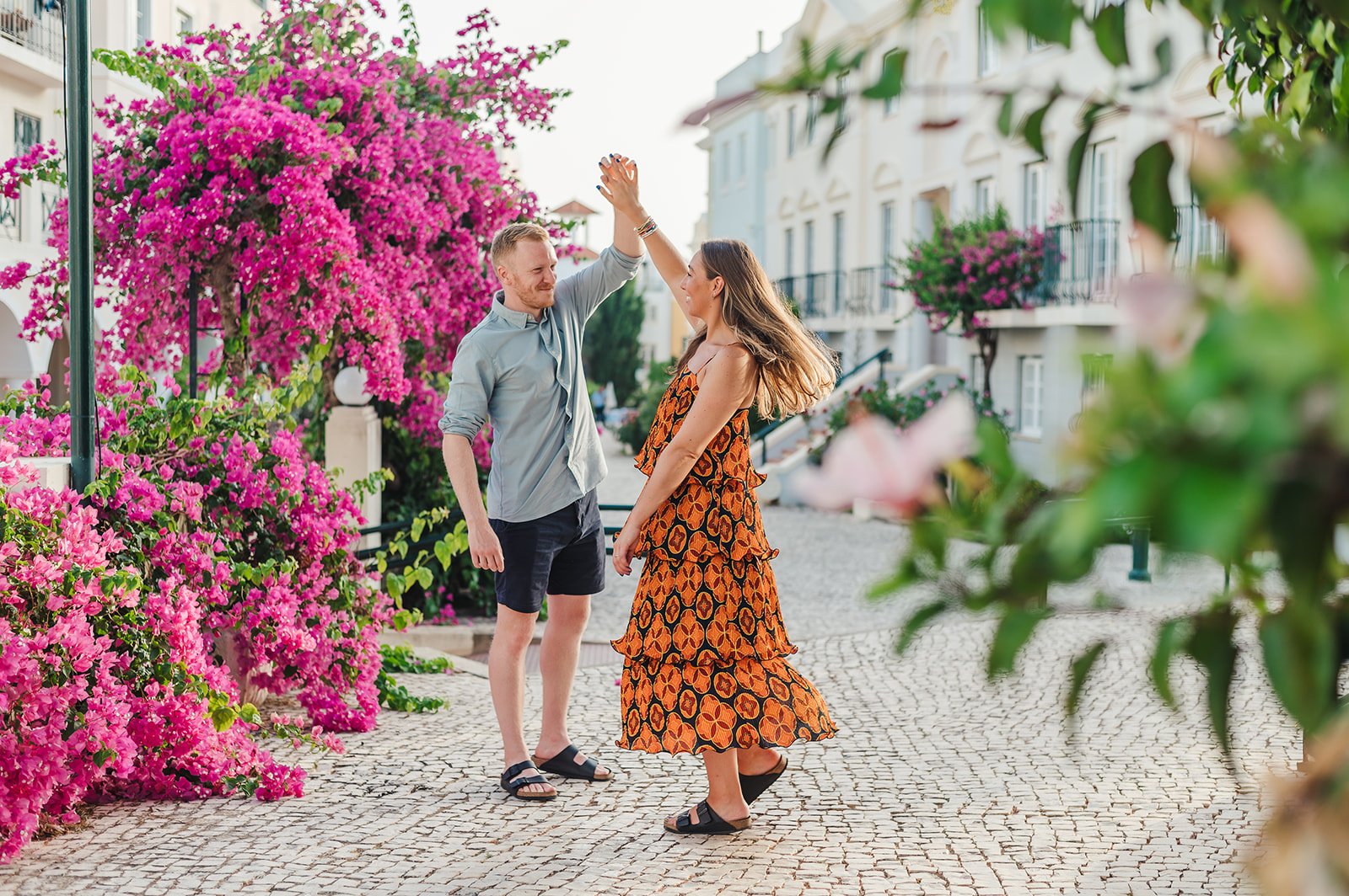Vilamoura Old Village photographer for families and couples, Algarve engagement photographer