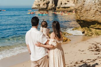 Algarve beach photographer Candid family moments on Algarve beach