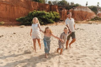Algarve beach photographer Candid family moments on Algarve beach